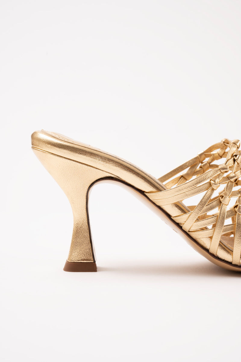 CABO - Gold Woven Leather Sandals