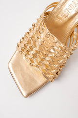 CABO - Gold Woven Leather Sandals