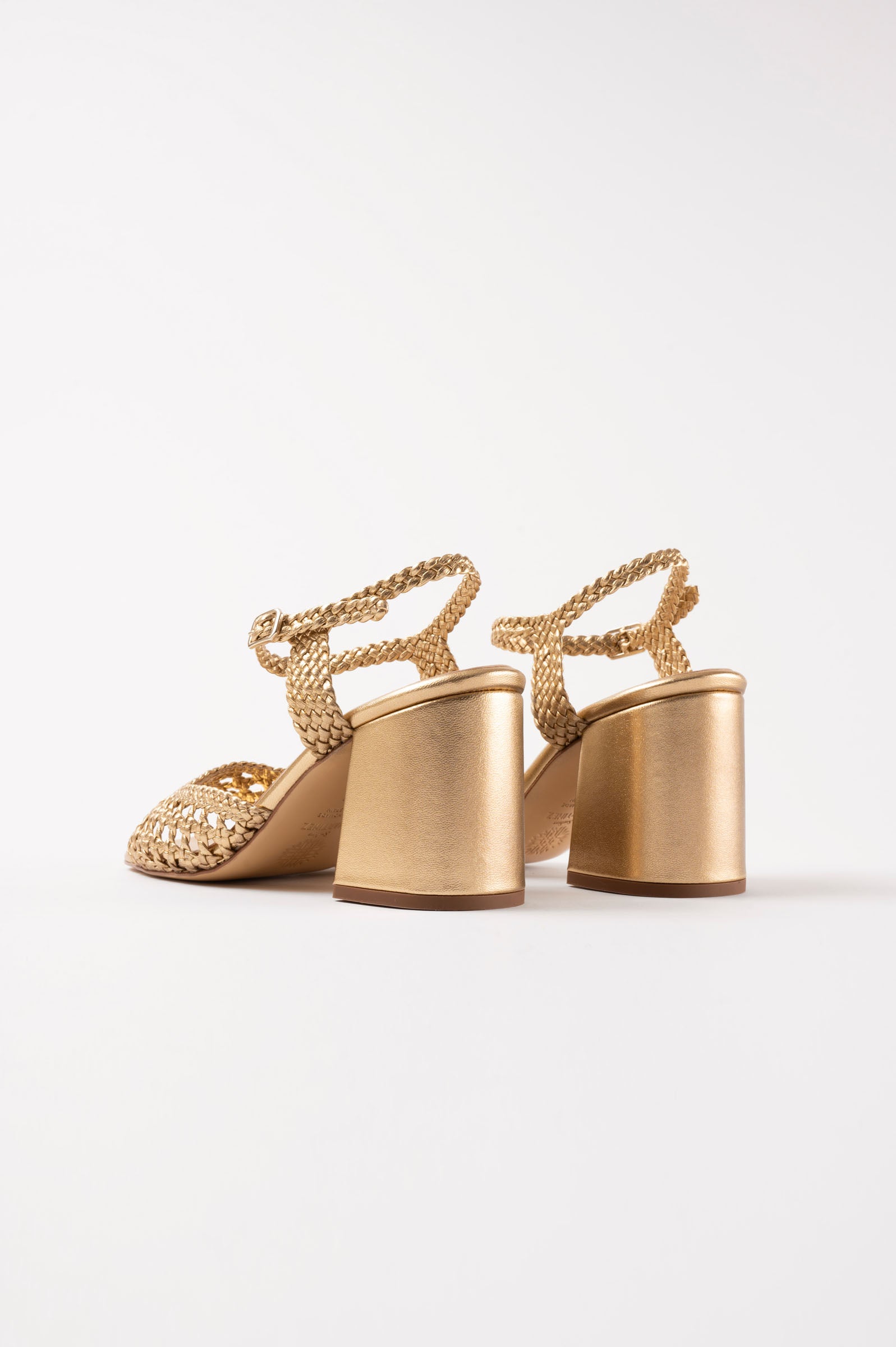CAPRI - Gold Woven Leather Sandals – Souliers Martinez