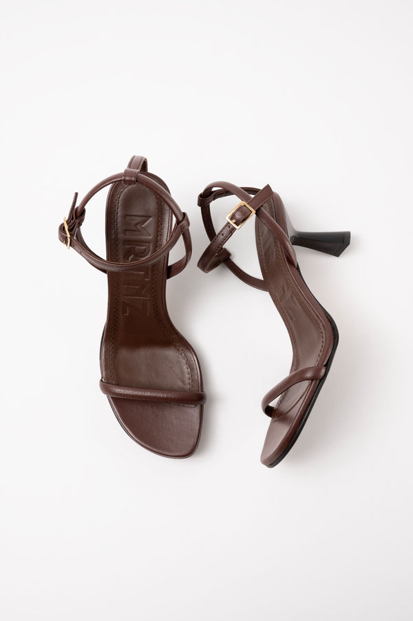 CAROLINA - Dark Brown Leather Sandals