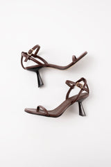 CAROLINA - Dark Brown Leather Sandals