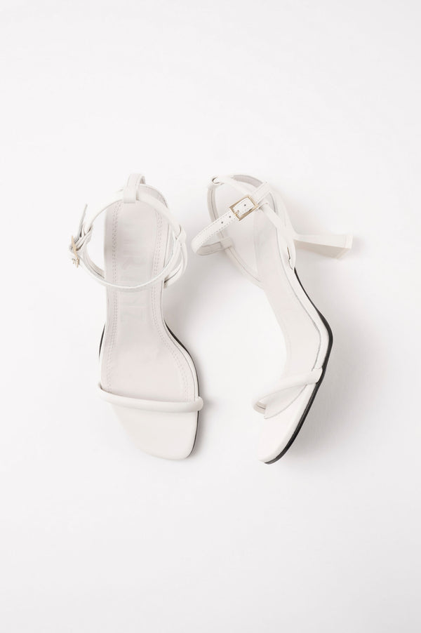 CAROLINA - White Leather Sandals