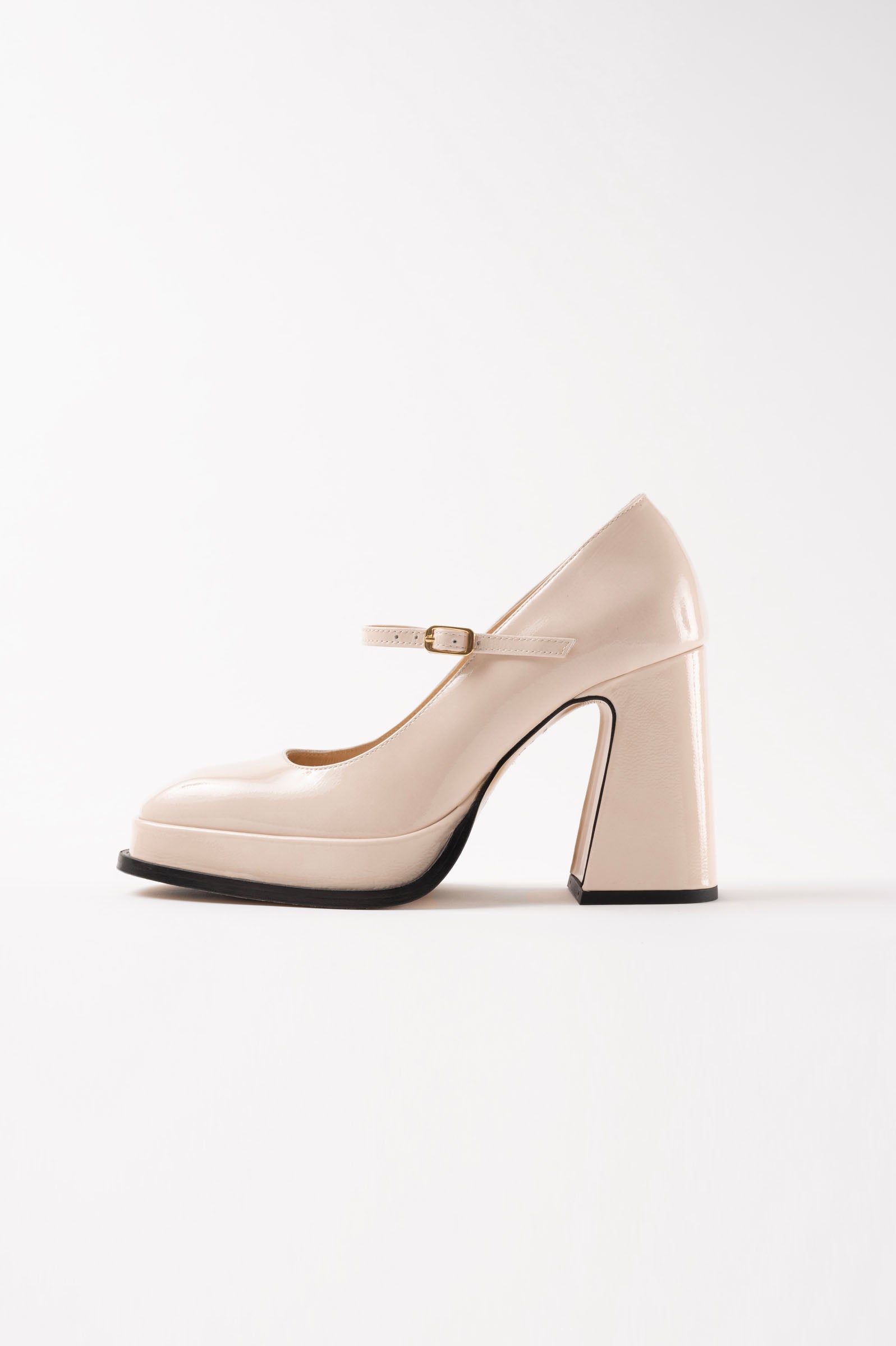 CASILDA - Off-White Patent Leather Mary Jane Pumps – Souliers Martinez
