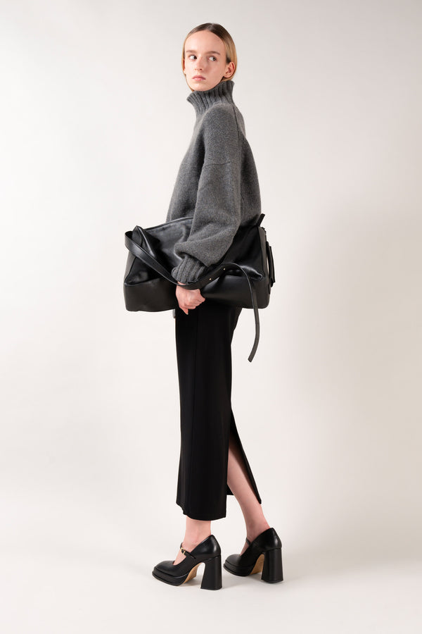CASILDA - Black Leather Mary Jane Pumps