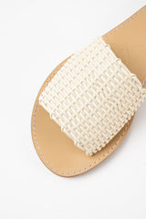 CESTA - White Leather Sandals