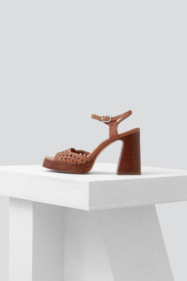 CHEYENNE - Tierra Woven Leather Platform Sandals