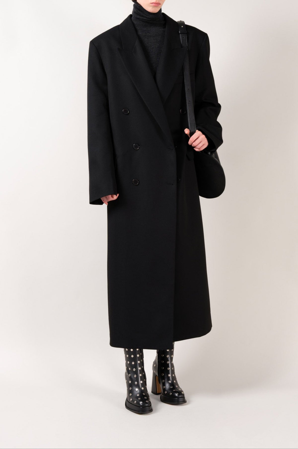 CHUECA - Black Leather With Studs Platform Boots – Souliers Martinez