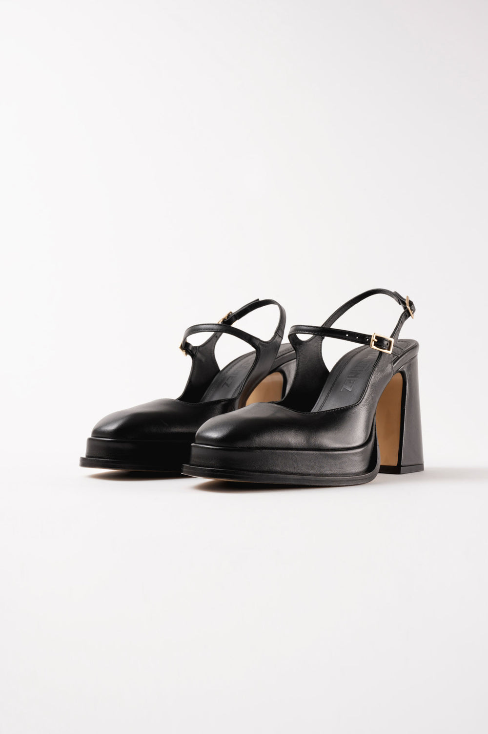 René Lezard store Plateau-Pumps schwarz Elegant