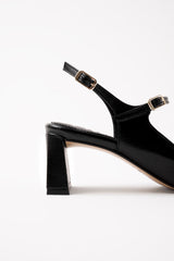 CLAVEL - Black Leather Sandals
