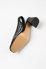 CUENCA - Black Woven Leather Pumps