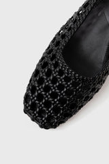 CUENCA - Black Woven Leather Pumps