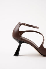 DAKOTA - Dark Brown Leather Sandals