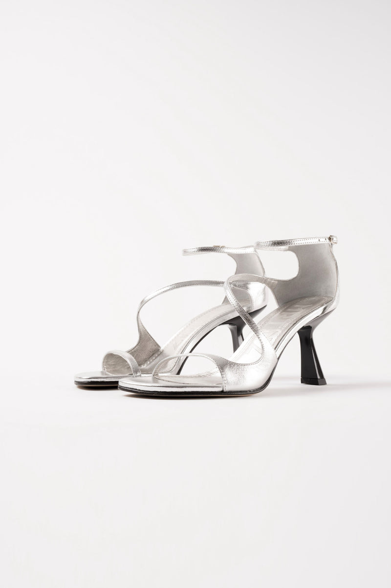 DAKOTA - Silver Leather Sandals