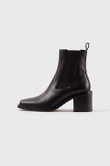 DALLAS - Bottines en cuir noir