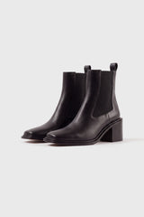 DALLAS - Bottines en cuir noir