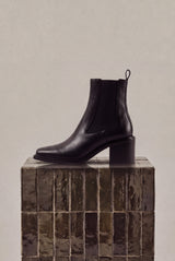 DALLAS - Bottines en cuir noir