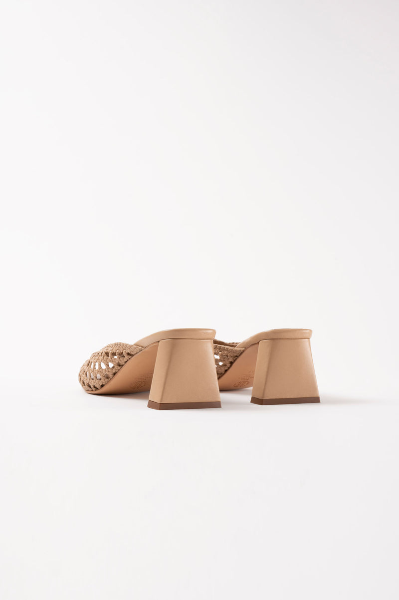 ERNESTINA - Light Brown Woven Leather Sandals
