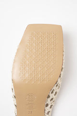 ERNESTINA - White Woven Leather Sandals