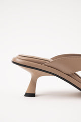 ESTELA - Light Brown Leather With Embellishment Sandals