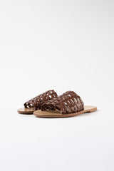 ESTRELLA - Dark Brown Leather Sandals