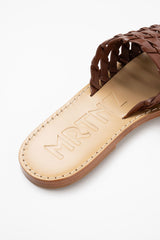 ESTRELLA - Dark Brown Leather Sandals