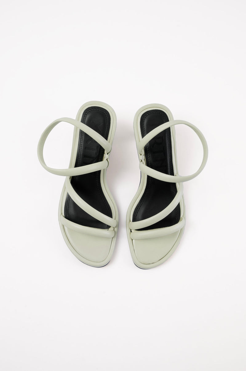 EVA - Light Green Leather Sandals