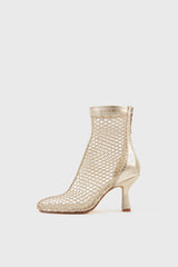 Fira gold mesh boots - Souliers Martinez
