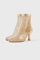 Fira gold mesh boots - Souliers Martinez