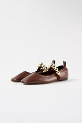 FLAMENCA - Dark Brown Leather Ballerina