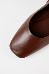 FLAMENCA - Dark Brown Leather Ballerina
