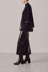 FLAVIA - Black Patent Leather Ankle Boots