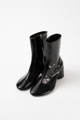 FLAVIA - Black Patent Leather Ankle Boots