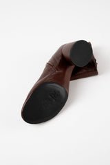 FLAVIA - Dark Brown Leather Ankle Boots