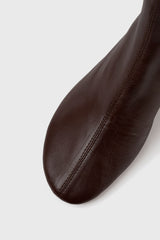FLAVIA - Dark Brown Leather Ankle Boots