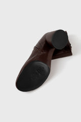 FLAVIA - Dark Brown Leather Ankle Boots