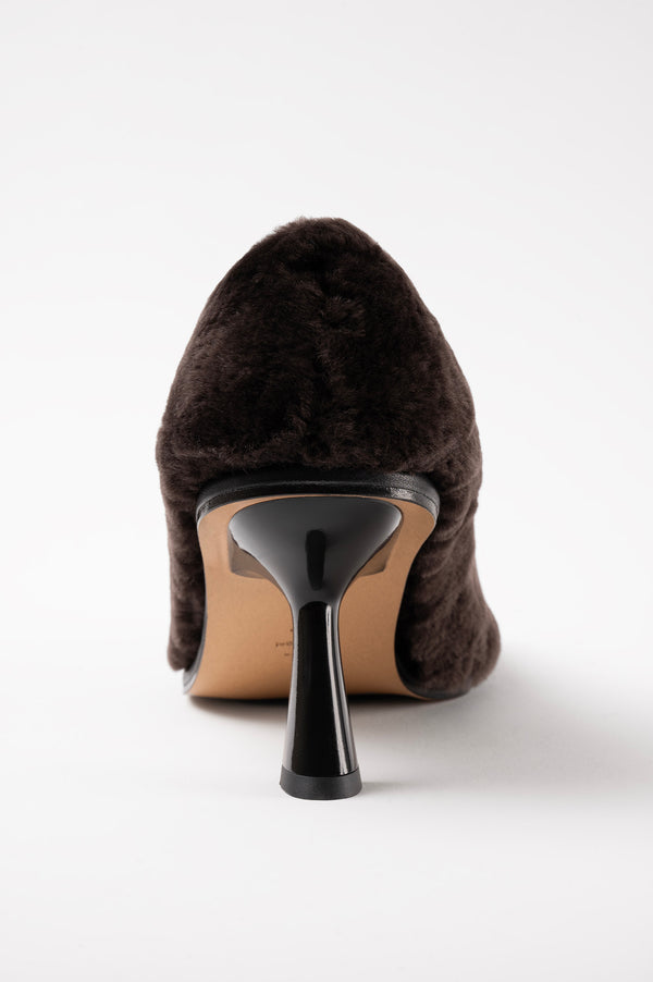 GIGI - Dark brown Faux Fur Pumps