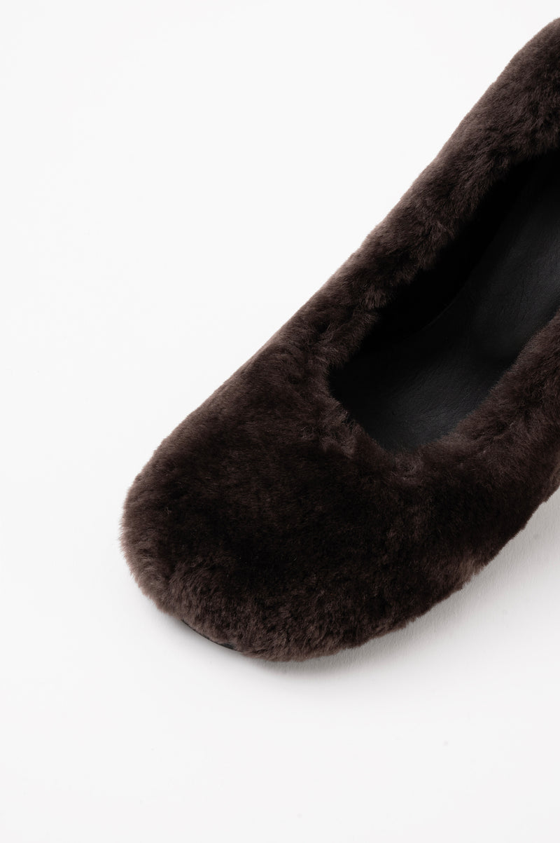 GIGI - Dark brown Faux Fur Pumps