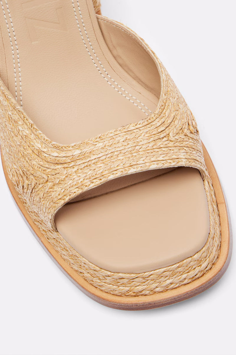 GRACIA - Natural Raffia Platform Sandals