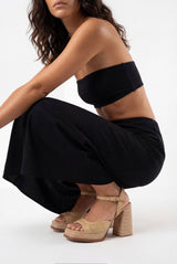 GRACIA - Natural Raffia Platform Sandals