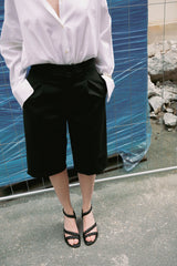 ISA - Black Woven Leather Sandals