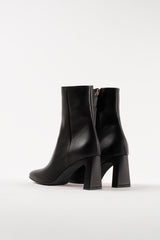KAROL - Black Leather Ankle Boots