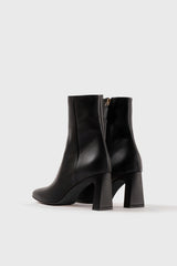 KAROL - Black Leather Ankle Boots