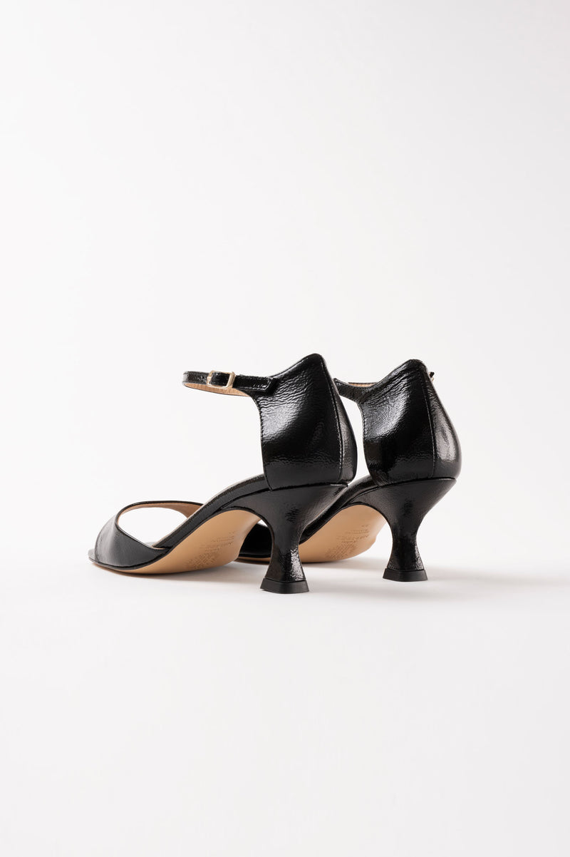 KIKA - Black Patent Leather Sandals