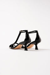 KRIXIA - Black Leather Sandals