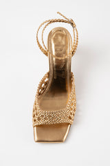 LÉA - Gold Woven Leather Sandals