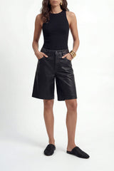 MALLORCA - Black Woven Leather Sandals