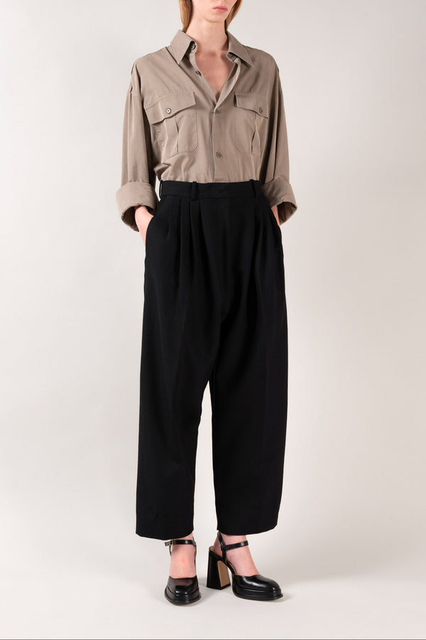 MALASANA - Black Leather Platform Pumps