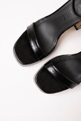 MARGAUX - Black Patent Leather Platform Sandals