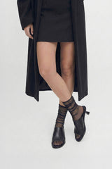 MARIZA - Black Leather Sandals