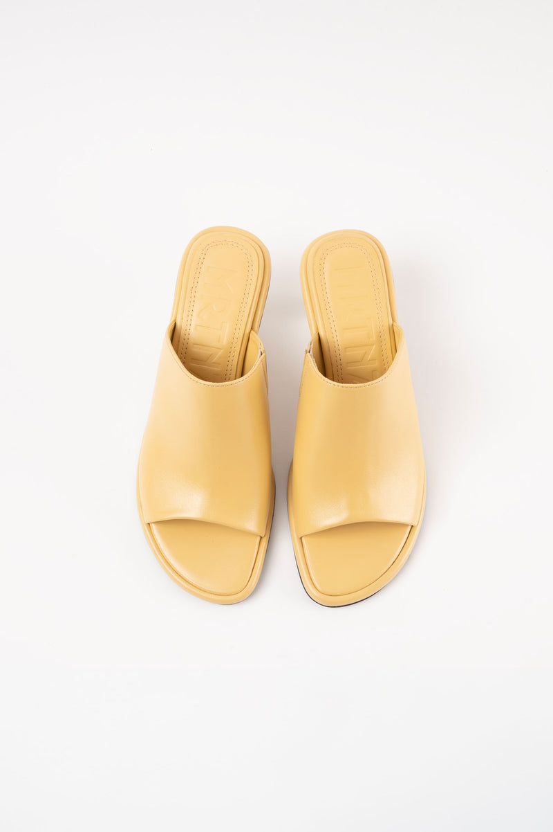 MARIZA - Light Yellow Leather Sandals – Souliers Martinez